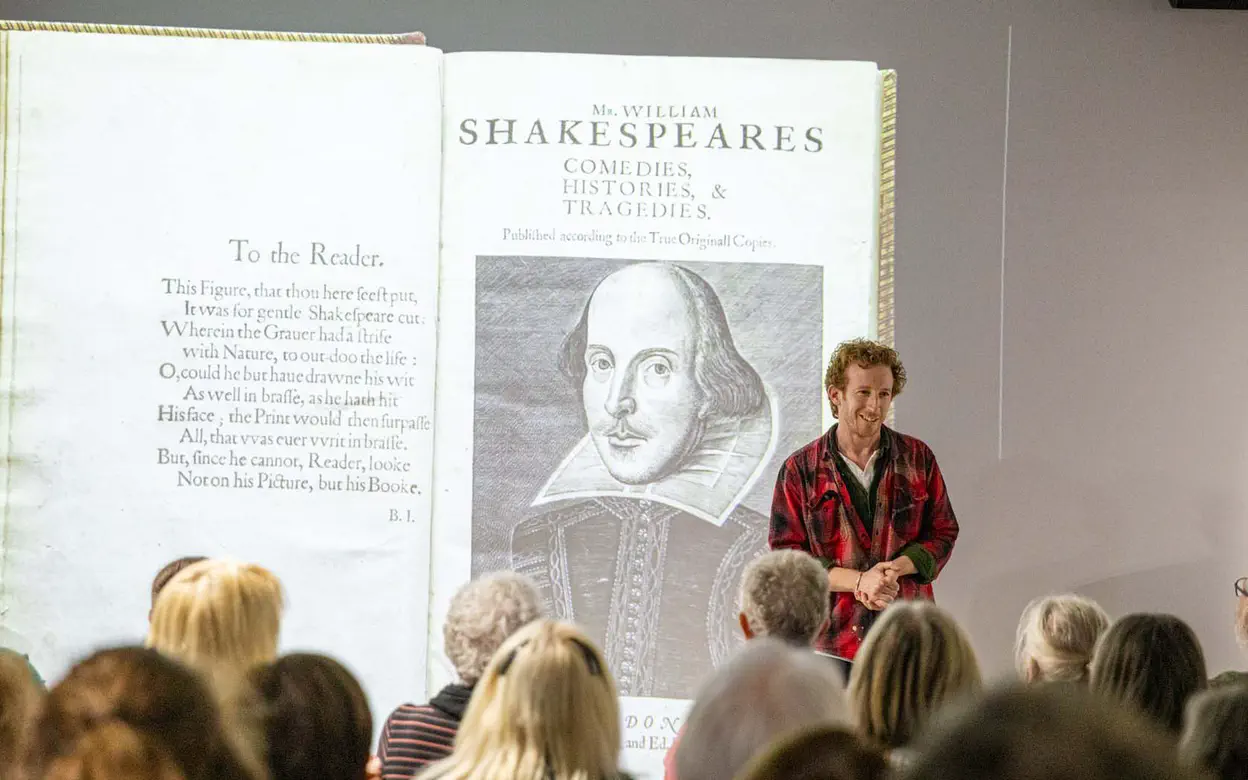 Cover image for the article named 'First Folio Talk by Ben Crystal'