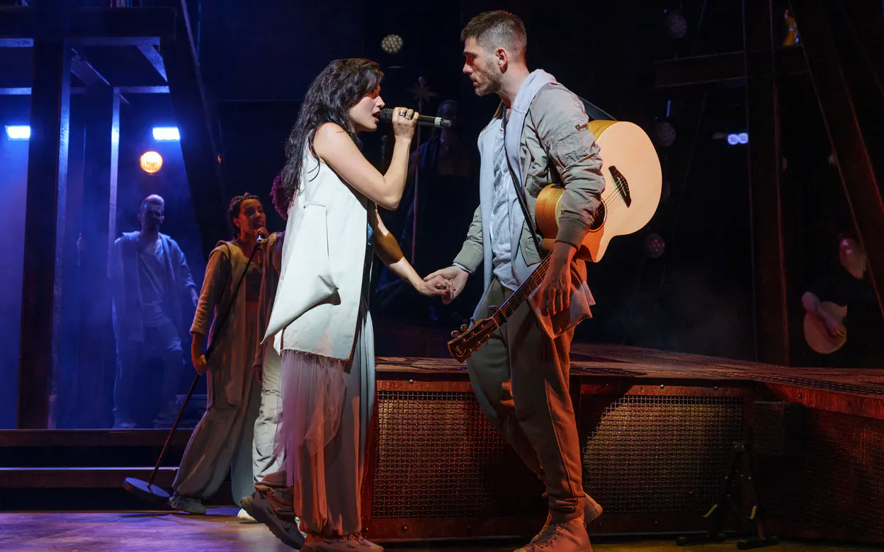 Ian McIntosh as Jesus and Hannah Richardson as Mary Magdalene. Photograph from Regent&rsquo;s Park Open Air Theatre.