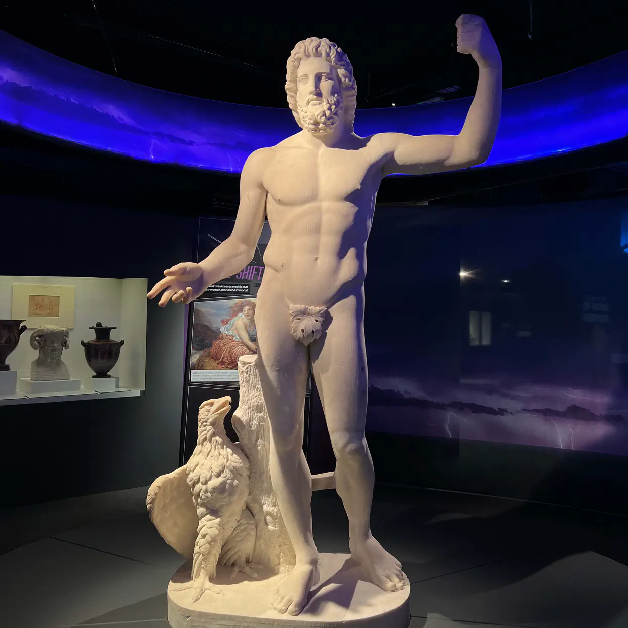 Zeus at the start of the exhibition.